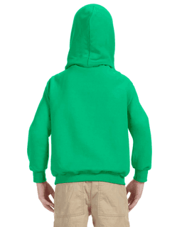 Sample of Gildan G185B - Youth 8 oz., 50/50 Hoodie in IRISH GREEN from side back