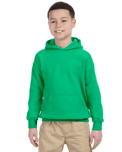 Sample of Gildan G185B - Youth 8 oz., 50/50 Hoodie in IRISH GREEN style