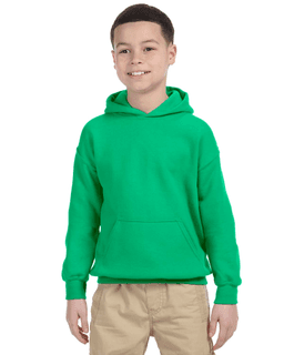 Sample of Gildan G185B - Youth 8 oz., 50/50 Hoodie in IRISH GREEN from side front