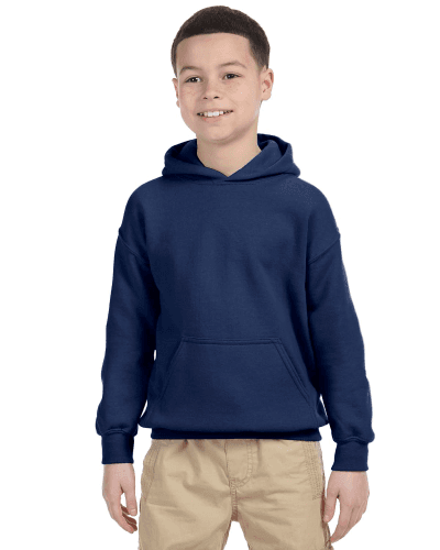 Sample of Gildan G185B - Youth 8 oz., 50/50 Hoodie in NAVY style