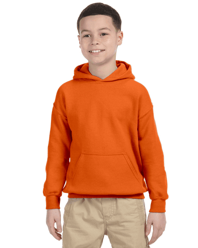 Sample of Gildan G185B - Youth 8 oz., 50/50 Hoodie in ORANGE style