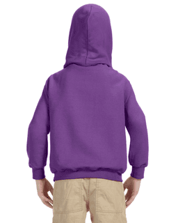 Sample of Gildan G185B - Youth 8 oz., 50/50 Hoodie in PURPLE from side back