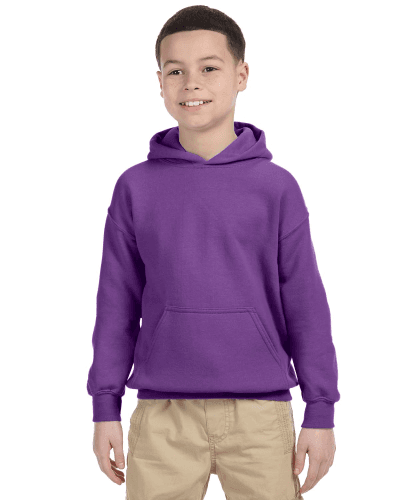 Sample of Gildan G185B - Youth 8 oz., 50/50 Hoodie in PURPLE style