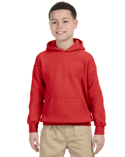 Sample of Gildan G185B - Youth 8 oz., 50/50 Hoodie in RED style