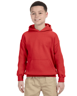 Sample of Gildan G185B - Youth 8 oz., 50/50 Hoodie in RED from side front