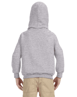 Sample of Gildan G185B - Youth 8 oz., 50/50 Hoodie in SPORT GREY from side back