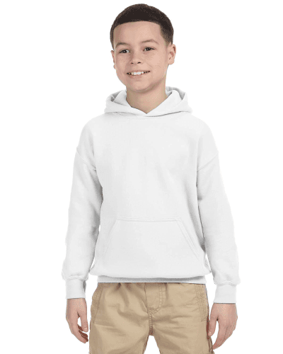 Sample of Gildan G185B - Youth 8 oz., 50/50 Hoodie in WHITE style