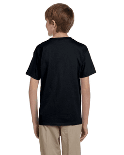 Sample of Gildan 2000B - Youth Ultra Cotton 6 oz. T-Shirt in BLACK from side back