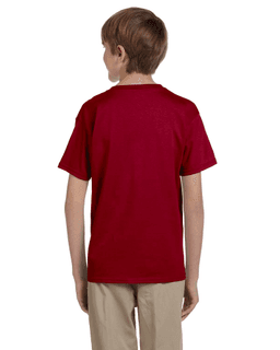 Sample of Gildan 2000B - Youth Ultra Cotton 6 oz. T-Shirt in CARDINAL RED from side back