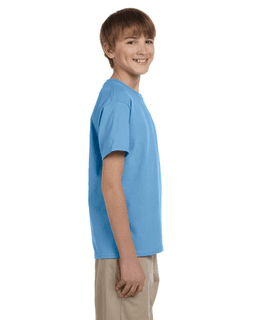 Sample of Gildan 2000B - Youth Ultra Cotton 6 oz. T-Shirt in CAROLINA BLUE from side sleeveleft