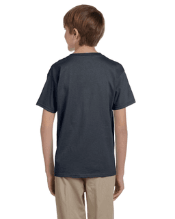 Sample of Gildan 2000B - Youth Ultra Cotton 6 oz. T-Shirt in CHARCOAL from side back