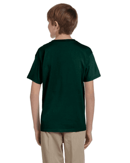 Sample of Gildan 2000B - Youth Ultra Cotton 6 oz. T-Shirt in FOREST GREEN from side back