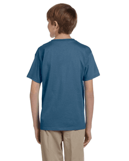 Sample of Gildan 2000B - Youth Ultra Cotton 6 oz. T-Shirt in INDIGO BLUE from side back