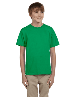 Sample of Gildan 2000B - Youth Ultra Cotton 6 oz. T-Shirt in IRISH GREEN from side front