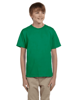 Sample of Gildan 2000B - Youth Ultra Cotton 6 oz. T-Shirt in KELLY GREEN from side front