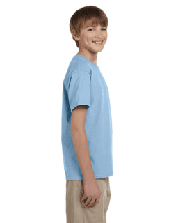 Sample of Gildan 2000B - Youth Ultra Cotton 6 oz. T-Shirt in LIGHT BLUE from side sleeveleft