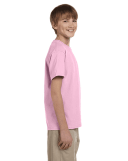 Sample of Gildan 2000B - Youth Ultra Cotton 6 oz. T-Shirt in LIGHT PINK from side sleeveleft