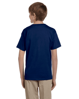 Sample of Gildan 2000B - Youth Ultra Cotton 6 oz. T-Shirt in NAVY from side back