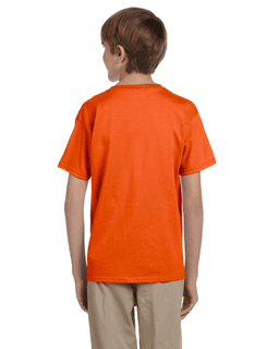 Sample of Gildan 2000B - Youth Ultra Cotton 6 oz. T-Shirt in ORANGE from side back