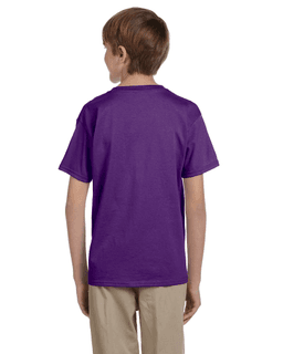 Sample of Gildan 2000B - Youth Ultra Cotton 6 oz. T-Shirt in PURPLE from side back