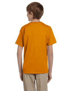 Sample of Gildan 2000B - Youth Ultra Cotton 6 oz. T-Shirt in TEXAS ORANGE from side back