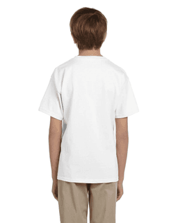 Sample of Gildan 2000B - Youth Ultra Cotton 6 oz. T-Shirt in WHITE from side back