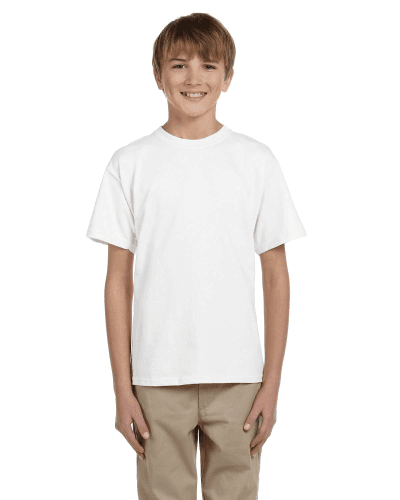 Sample of Gildan 2000B - Youth Ultra Cotton 6 oz. T-Shirt in WHITE style