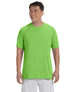 Sample of Gildan G420 - Adult Performance 100% Polyester Tee in LIME from side front