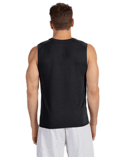 Sample of Gildan G427 - Performance 4.5 oz. Sleeveless T-Shirt in BLACK from side back