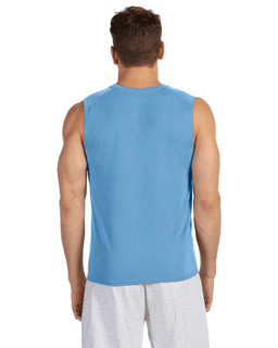 Sample of Gildan G427 - Performance 4.5 oz. Sleeveless T-Shirt in CAROLINA BLUE from side back