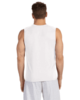 Sample of Gildan G427 - Performance 4.5 oz. Sleeveless T-Shirt in WHITE from side back