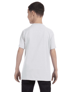 Sample of Gildan G500B - Youth 5.3 oz. T-Shirt in ASH GREY from side back