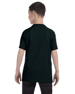 Sample of Gildan G500B - Youth 5.3 oz. T-Shirt in BLACK from side back