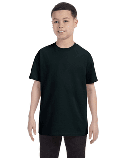 Sample of Gildan G500B - Youth 5.3 oz. T-Shirt in BLACK from side front