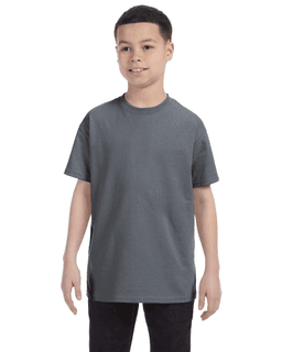 Sample of Gildan G500B - Youth 5.3 oz. T-Shirt in CHARCOAL from side front