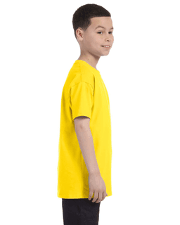 Sample of Gildan G500B - Youth 5.3 oz. T-Shirt in DAISY from side sleeveleft