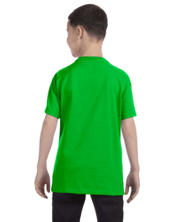 Sample of Gildan G500B - Youth 5.3 oz. T-Shirt in ELECTRIC GREEN from side back