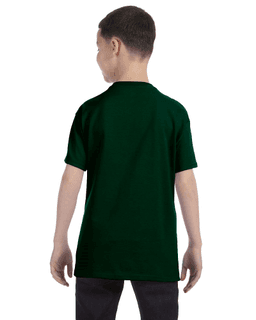 Sample of Gildan G500B - Youth 5.3 oz. T-Shirt in FOREST GREEN from side back