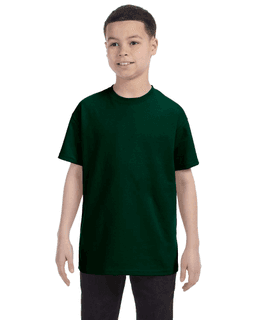 Sample of Gildan G500B - Youth 5.3 oz. T-Shirt in FOREST GREEN from side front