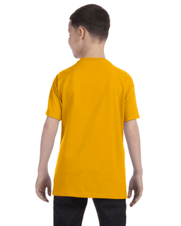 Sample of Gildan G500B - Youth 5.3 oz. T-Shirt in GOLD from side back