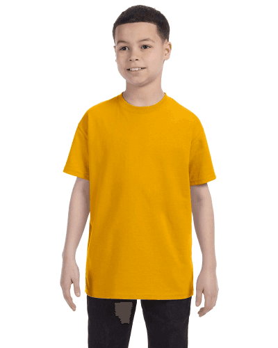 Sample of Gildan G500B - Youth 5.3 oz. T-Shirt in GOLD style