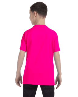 Sample of Gildan G500B - Youth 5.3 oz. T-Shirt in HELICONIA from side back