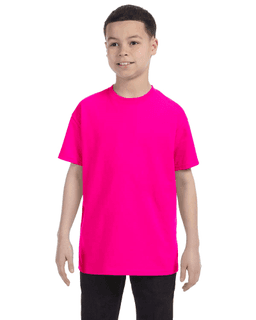 Sample of Gildan G500B - Youth 5.3 oz. T-Shirt in HELICONIA from side front