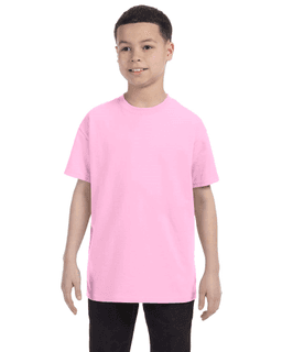 Sample of Gildan G500B - Youth 5.3 oz. T-Shirt in LIGHT PINK from side front