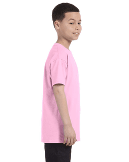 Sample of Gildan G500B - Youth 5.3 oz. T-Shirt in LIGHT PINK from side sleeveleft