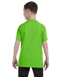 Sample of Gildan G500B - Youth 5.3 oz. T-Shirt in LIME from side back