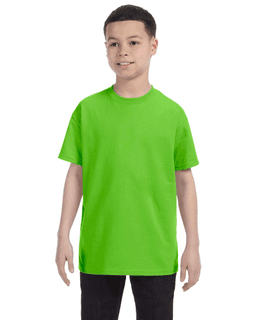 Sample of Gildan G500B - Youth 5.3 oz. T-Shirt in LIME from side front