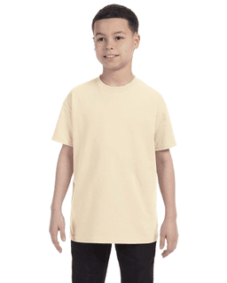 Sample of Gildan G500B - Youth 5.3 oz. T-Shirt in NATURAL from side front