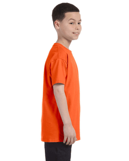 Sample of Gildan G500B - Youth 5.3 oz. T-Shirt in ORANGE from side sleeveleft