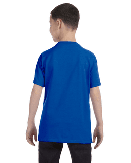 Sample of Gildan G500B - Youth 5.3 oz. T-Shirt in ROYAL from side back